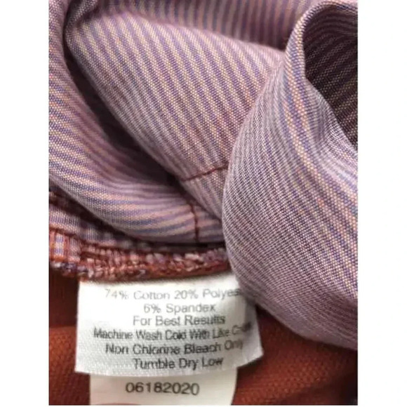 Peter Millar Men's Rust High-Rise Skinny Pants Size M Casual 32x32 - Picture 5 of 6